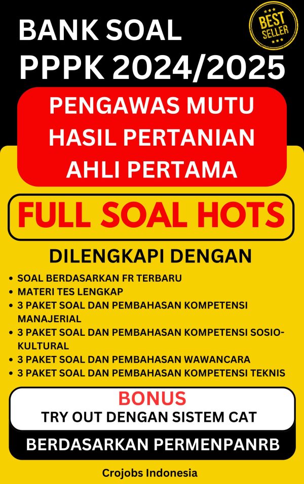 Pengawas Mutu Hasil Pertanian Ahli Pertama