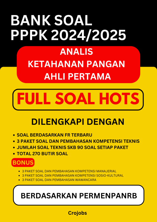 Bank Soal Analisis Ketahanan Pangan