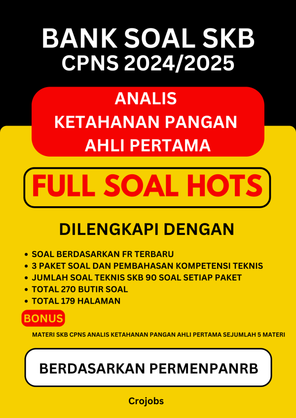 Bank Soal SKB Analis Ketahanan Pangan Ahli Pertama