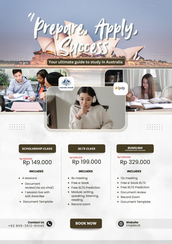 Bimbingan Beasiswa Private 1 sesi