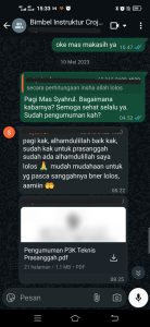testimoni peserta bimbingan instruktur 1